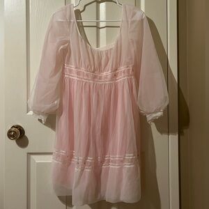 Authentic 1960s/70s pink babydoll dress.